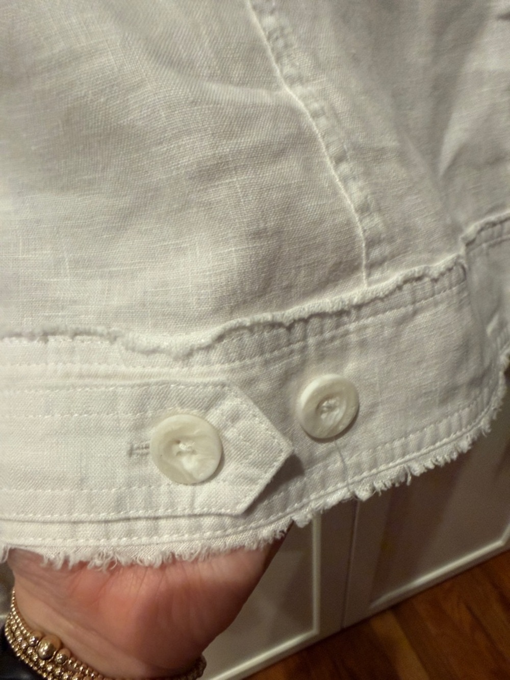 Tommy Bahama White Women's Linen Jacket - Picture 5 of 6